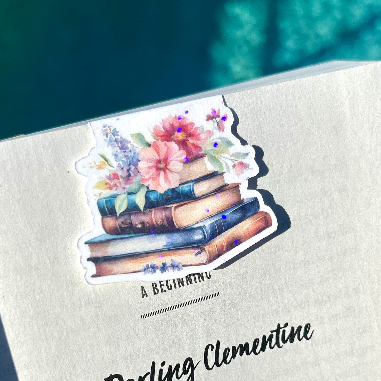 Watercolor Books Holographic Magnetic Bookmark