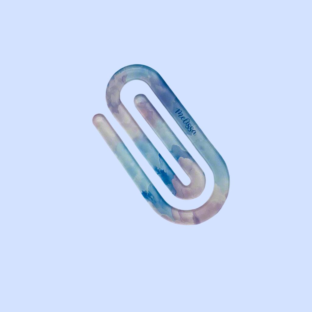 Pastel Sky Custom Name Jumbo Paperclip