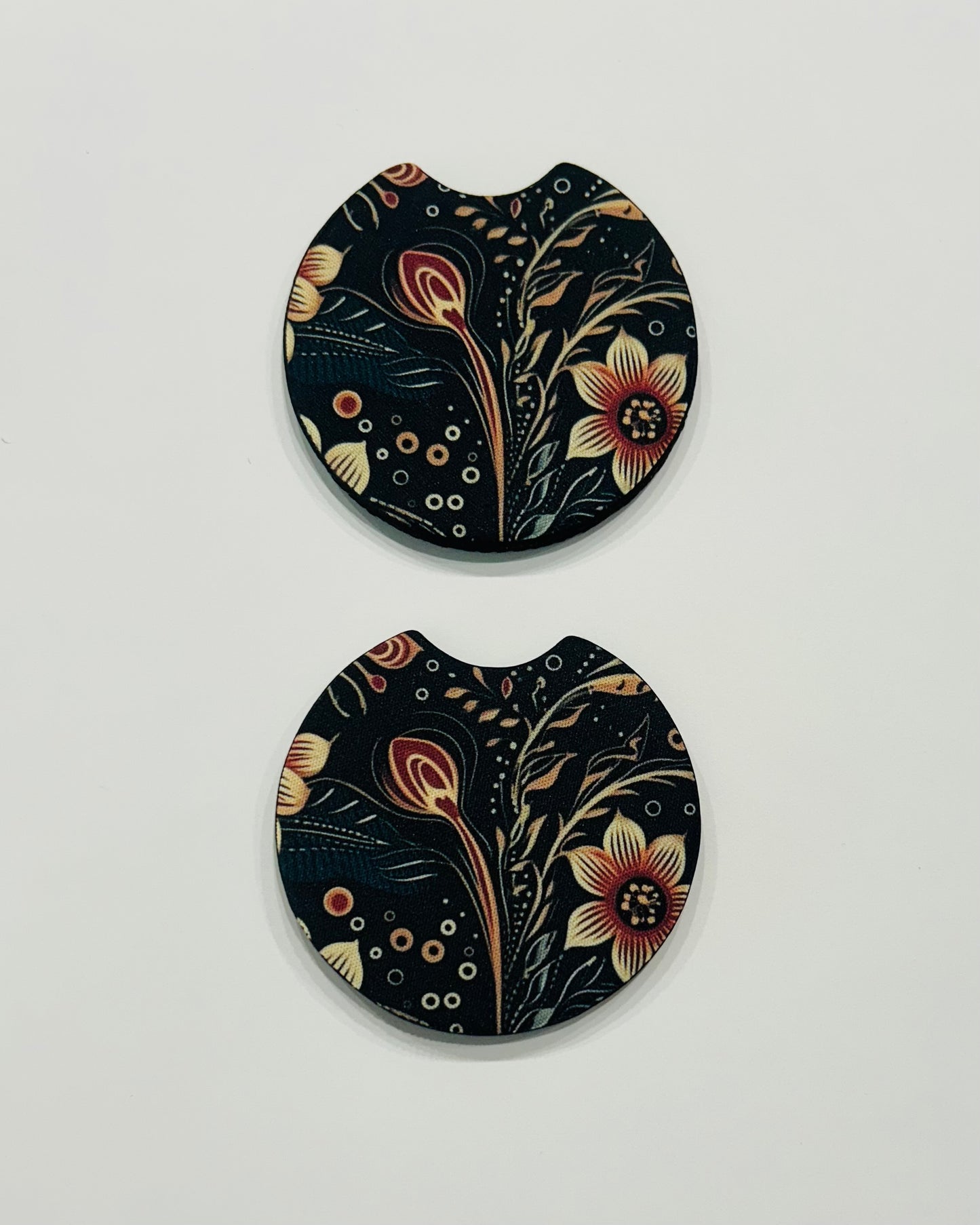 Vintage Floral Car Coasters