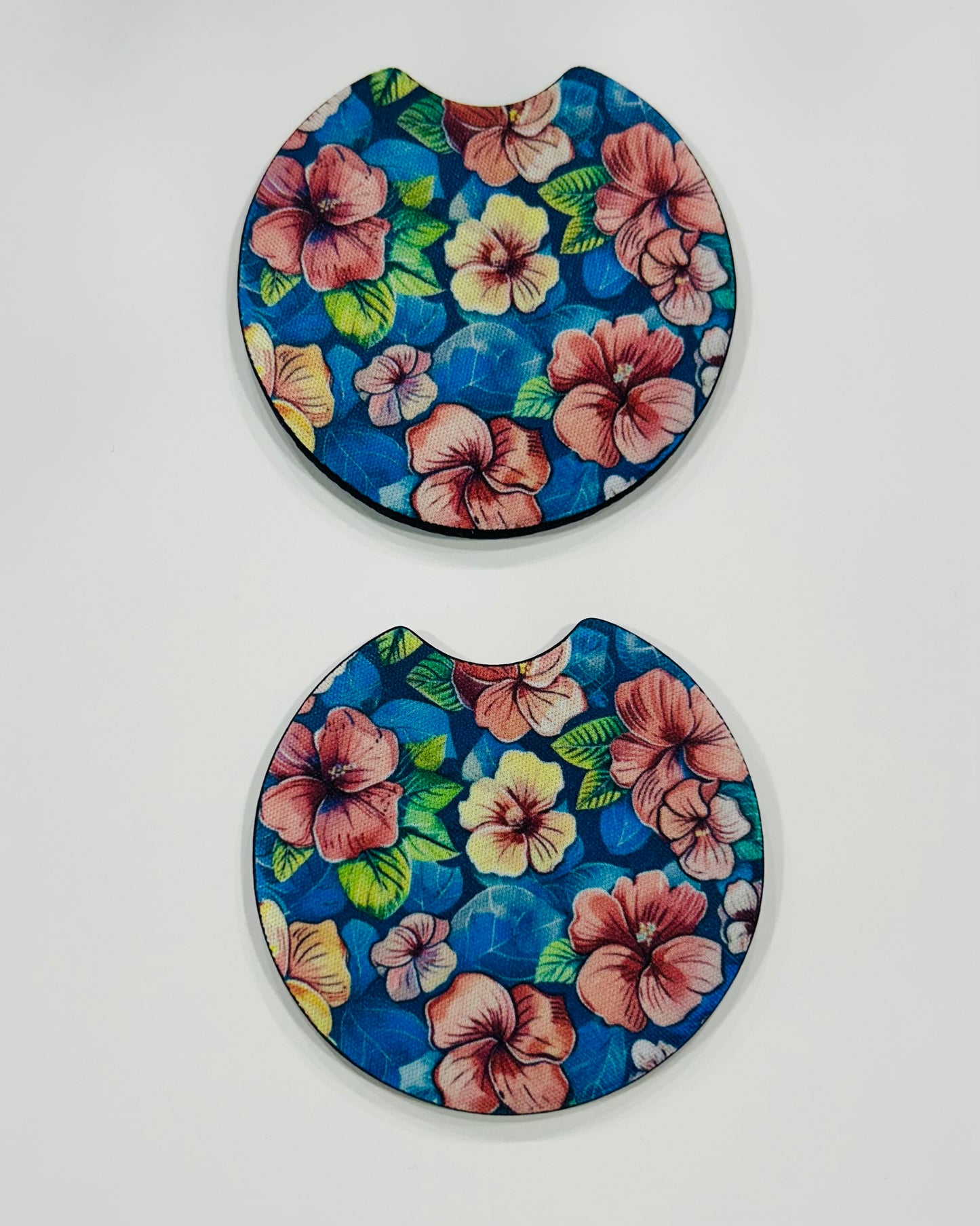 Small Hibiscus Car Coasters