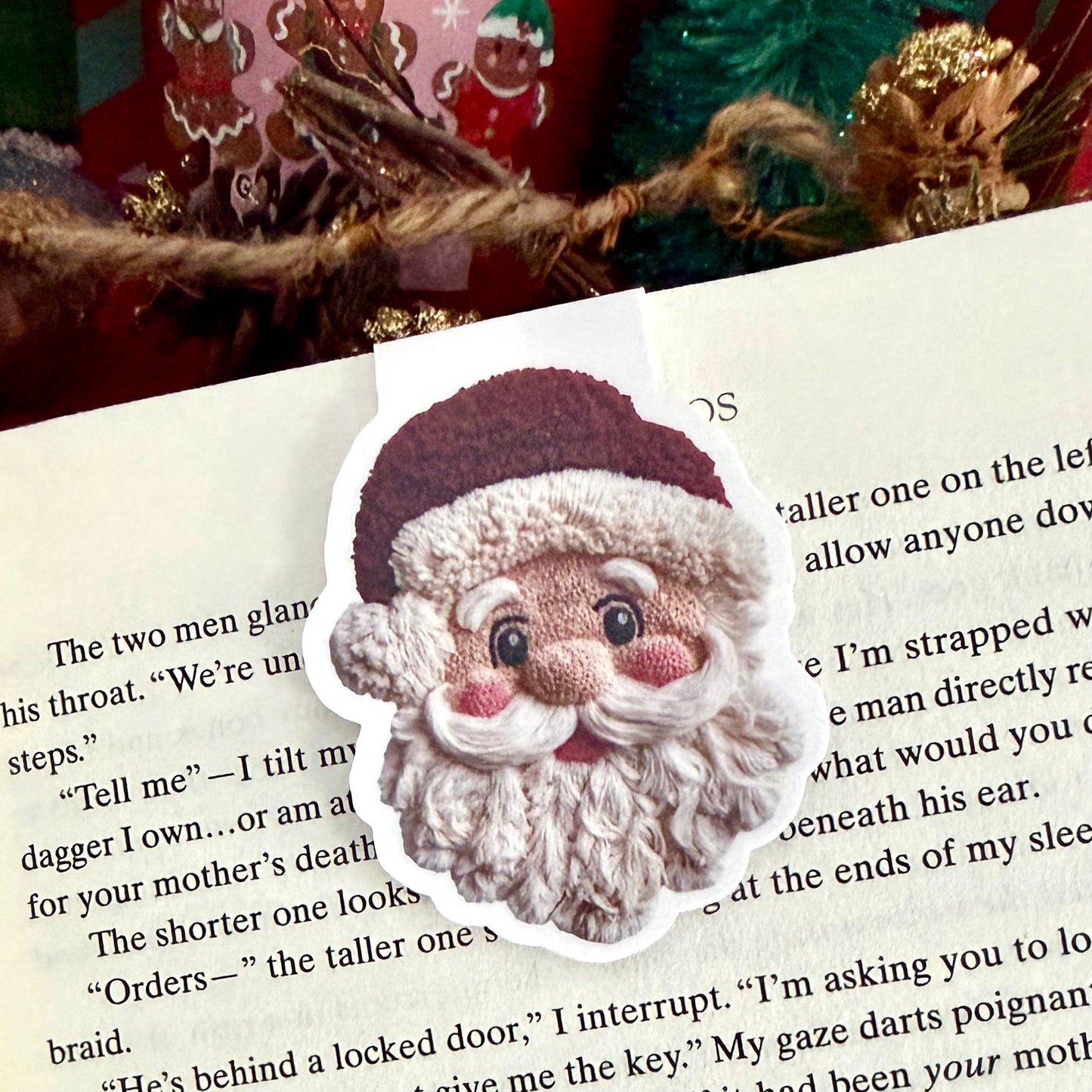 Yarn Santa Magnetic Bookmark