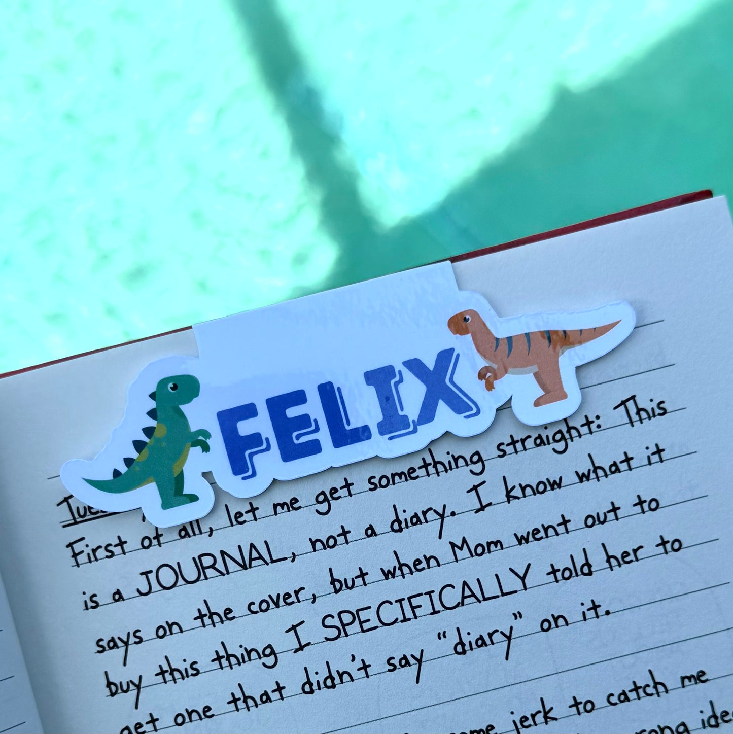 Personalized Dinosaur Magnetic Bookmark