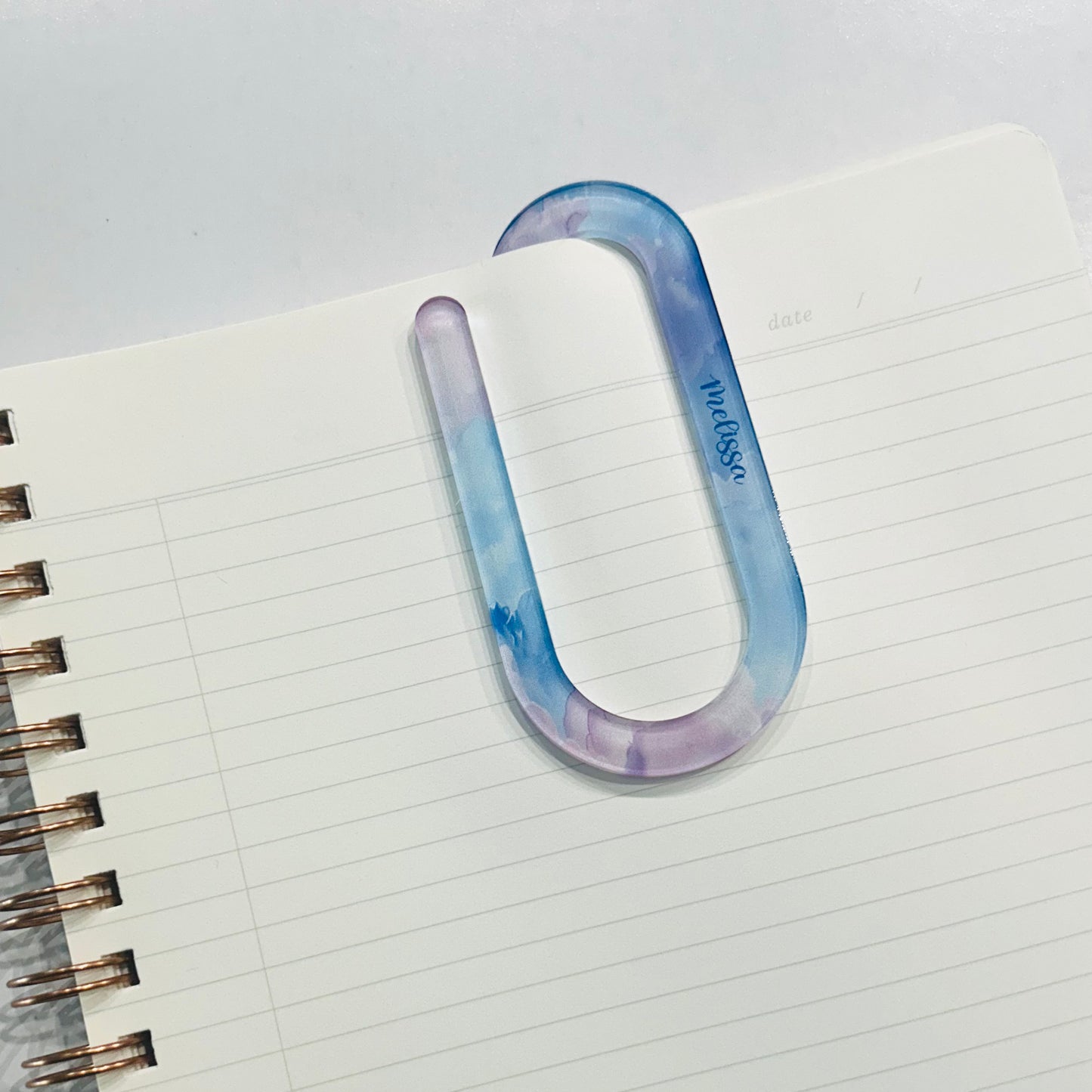 Pastel Sky Custom Name Jumbo Paperclip
