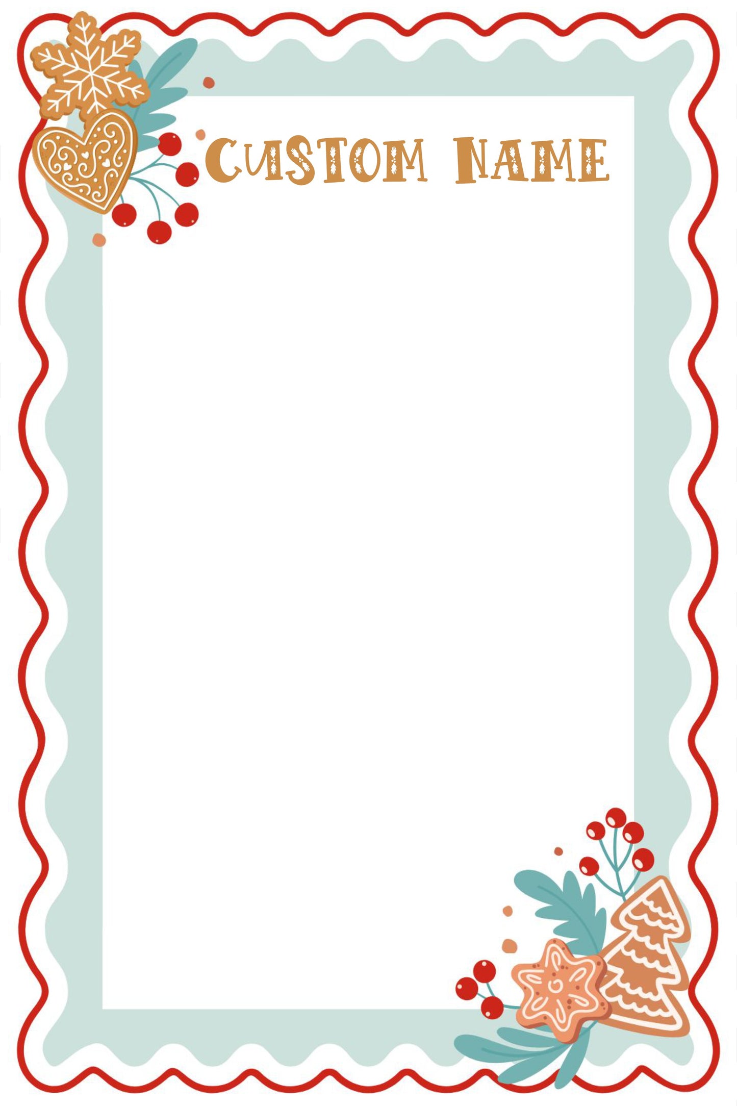 Gingerbread Cookie Notepad