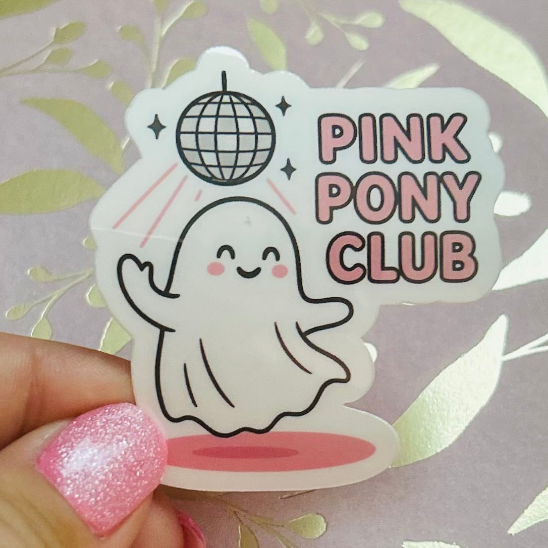Pink Pony Club Ghost Sticker