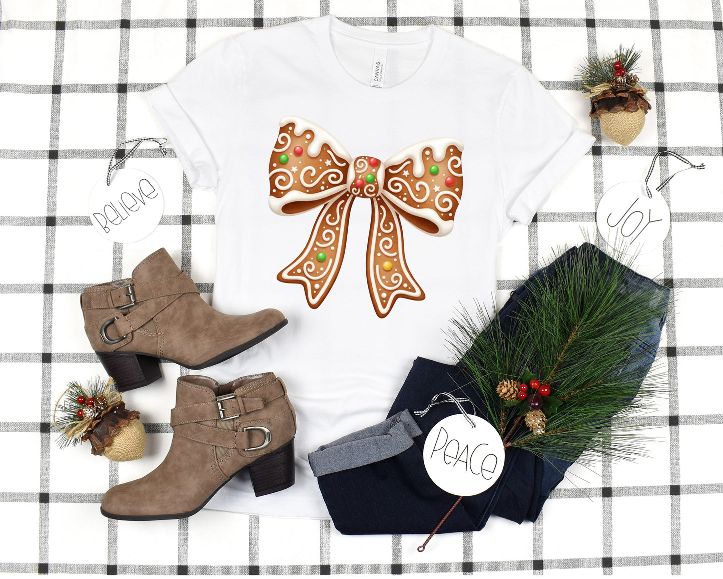 Gingerbread Bow Tee