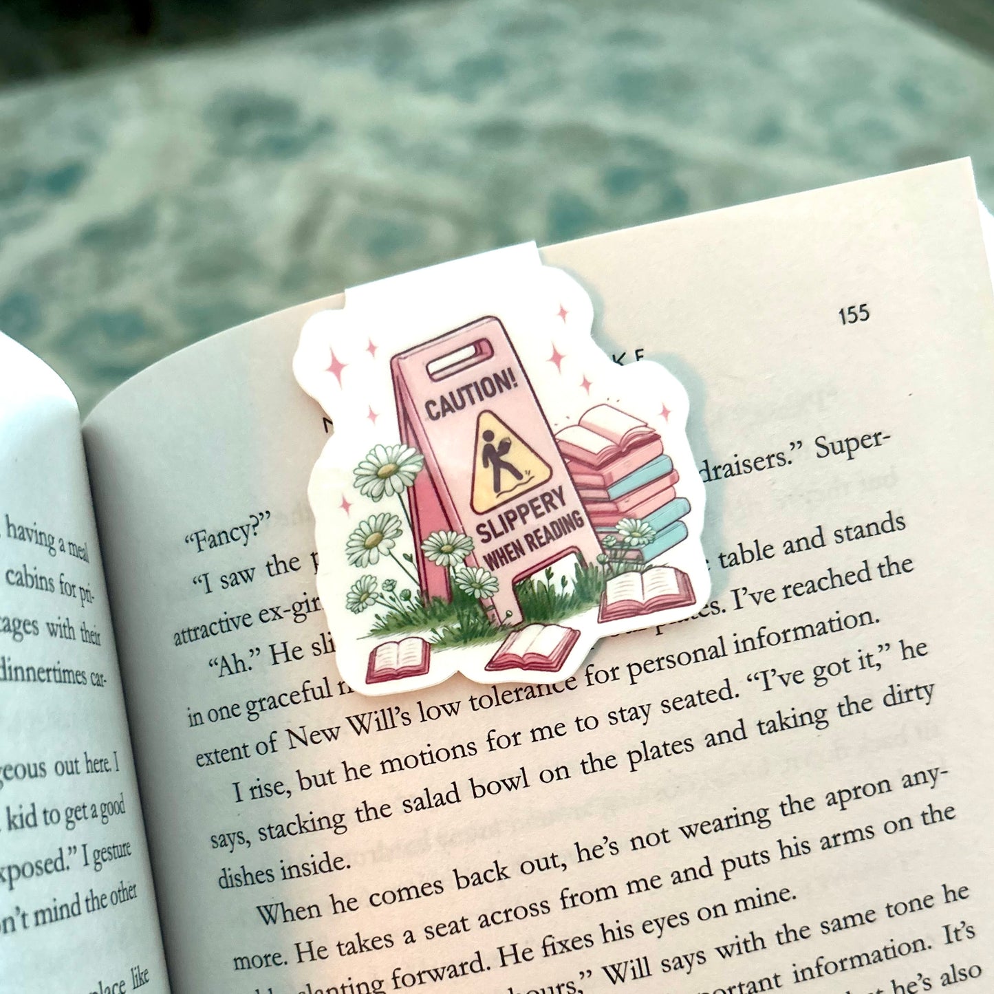 Slippery When Reading Magnetic Bookmark