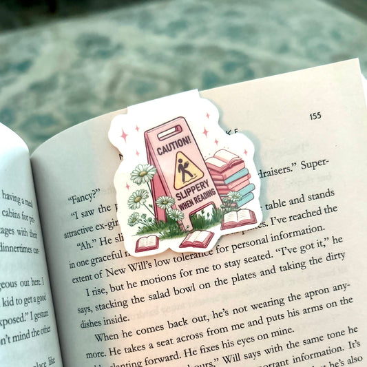 Slippery When Reading Magnetic Bookmark