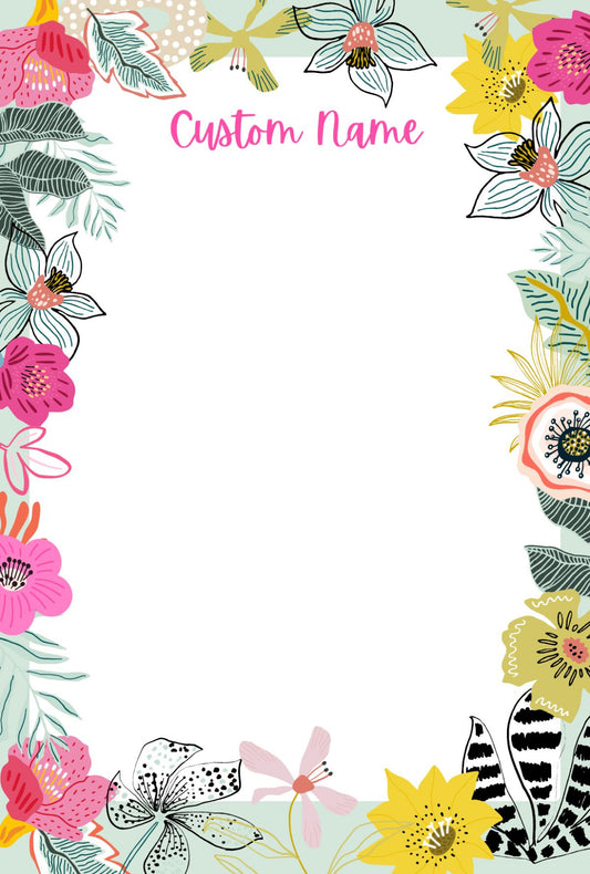 Pink Flower Notepad