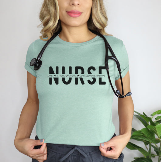 Smart Strong Caring Nurse Tee