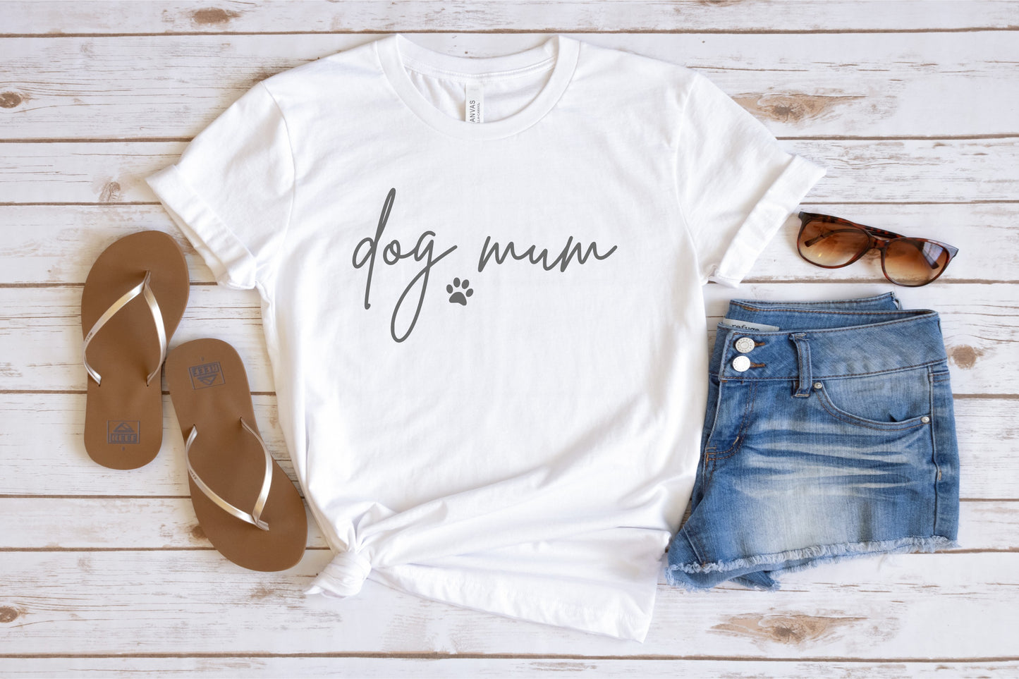 Dog Mum with Paw Print Tee