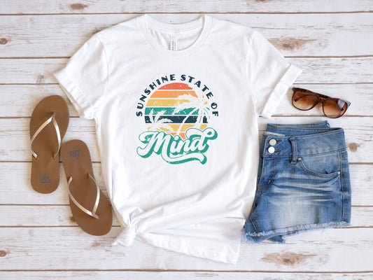 Sunshine State of Mind Retro Vintage Style Tee