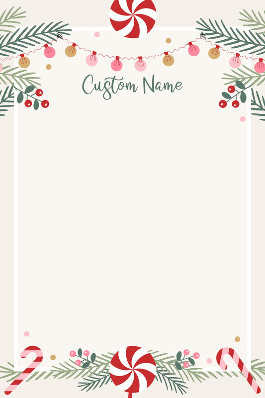 Candy Cane Wishes Notepad