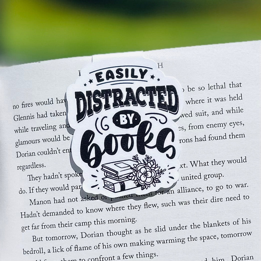 Easily Distracted by Books Magnetic Bookmark