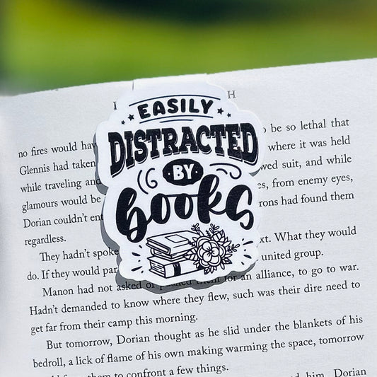 Easily Distracted by Books Magnetic Bookmark