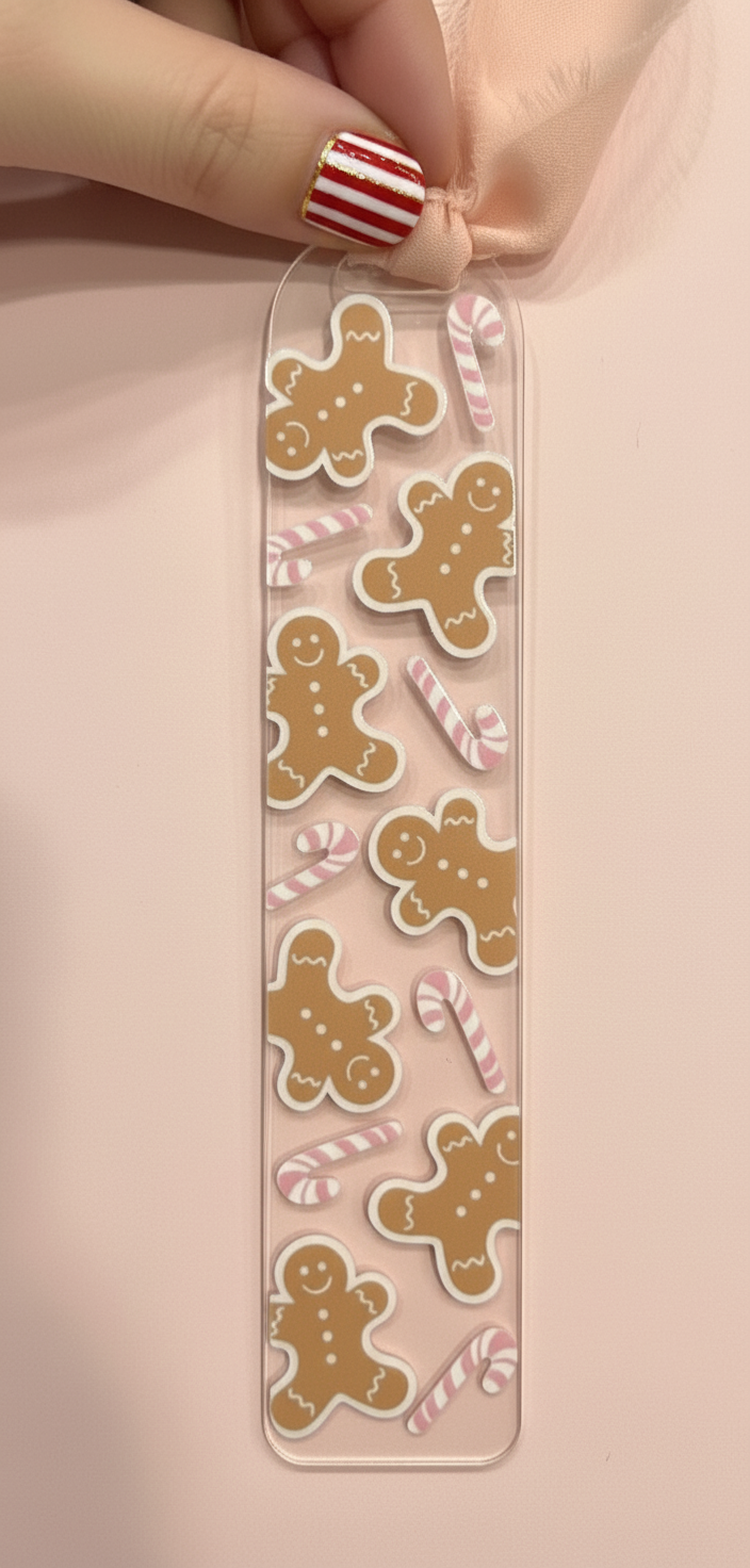Gingerbread Kisses Acrylic Bookmark