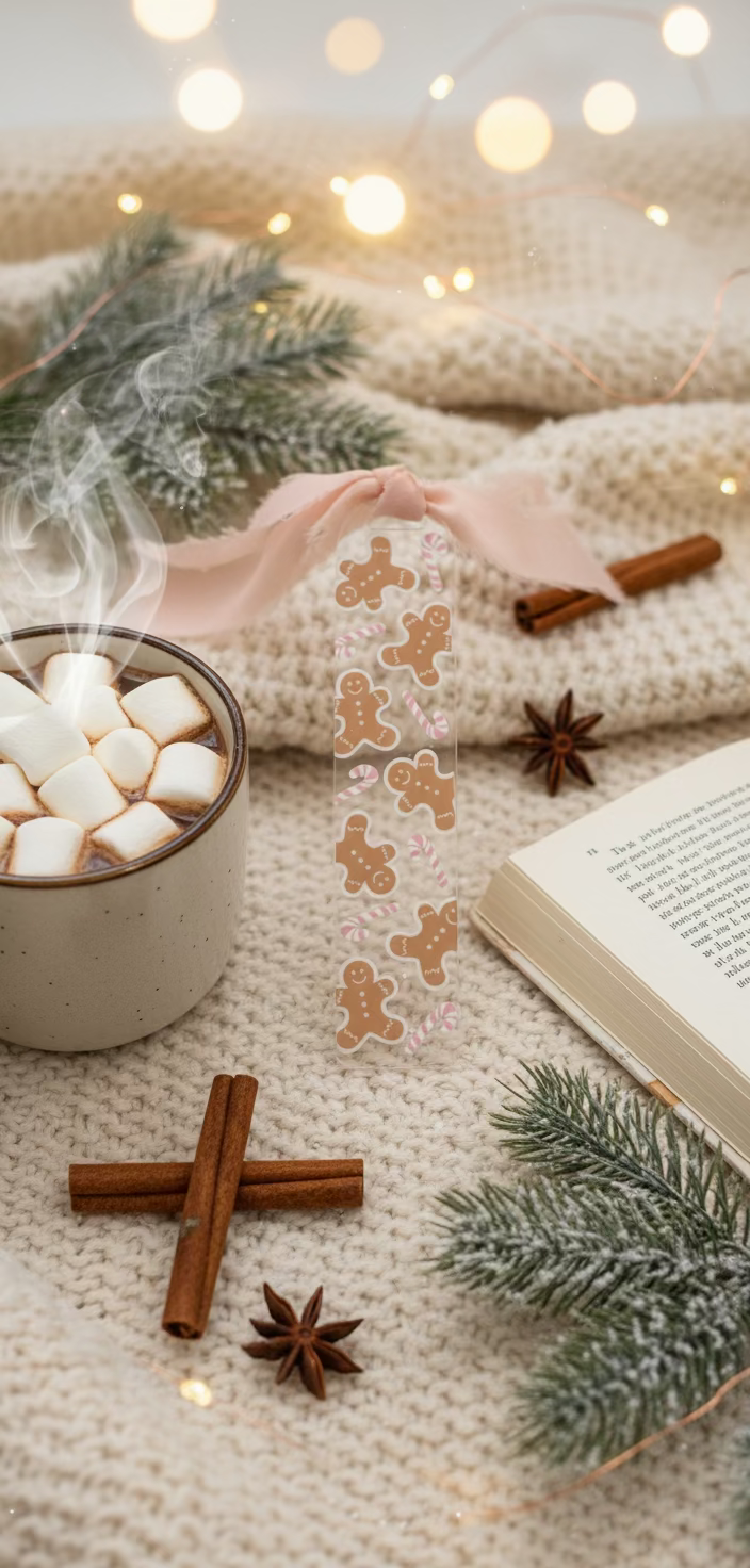 Gingerbread Kisses Acrylic Bookmark