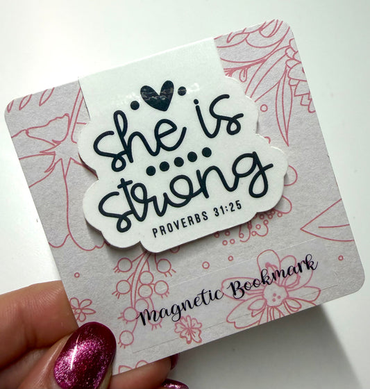 She is Strong Magnetic Bookmark