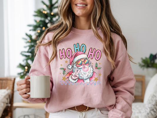 Ho Ho Ho Pastel Santa Sweatshirt