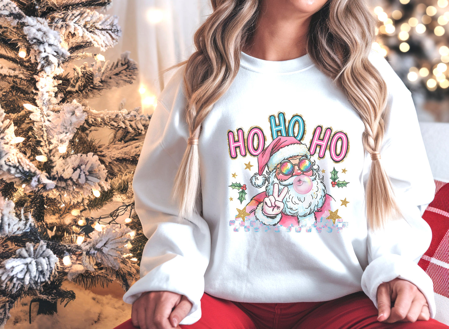 Ho Ho Ho Pastel Santa Sweatshirt