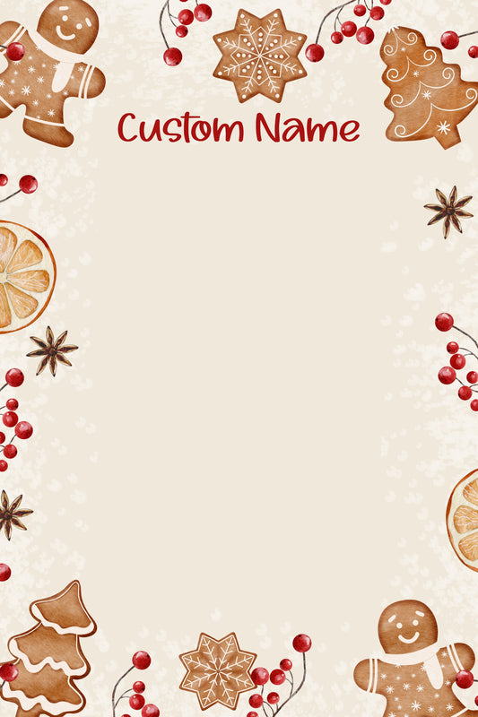 Gingerbread Cutie Notepad