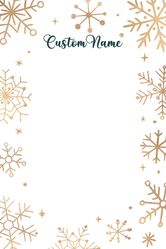 Golden Winter Notepad