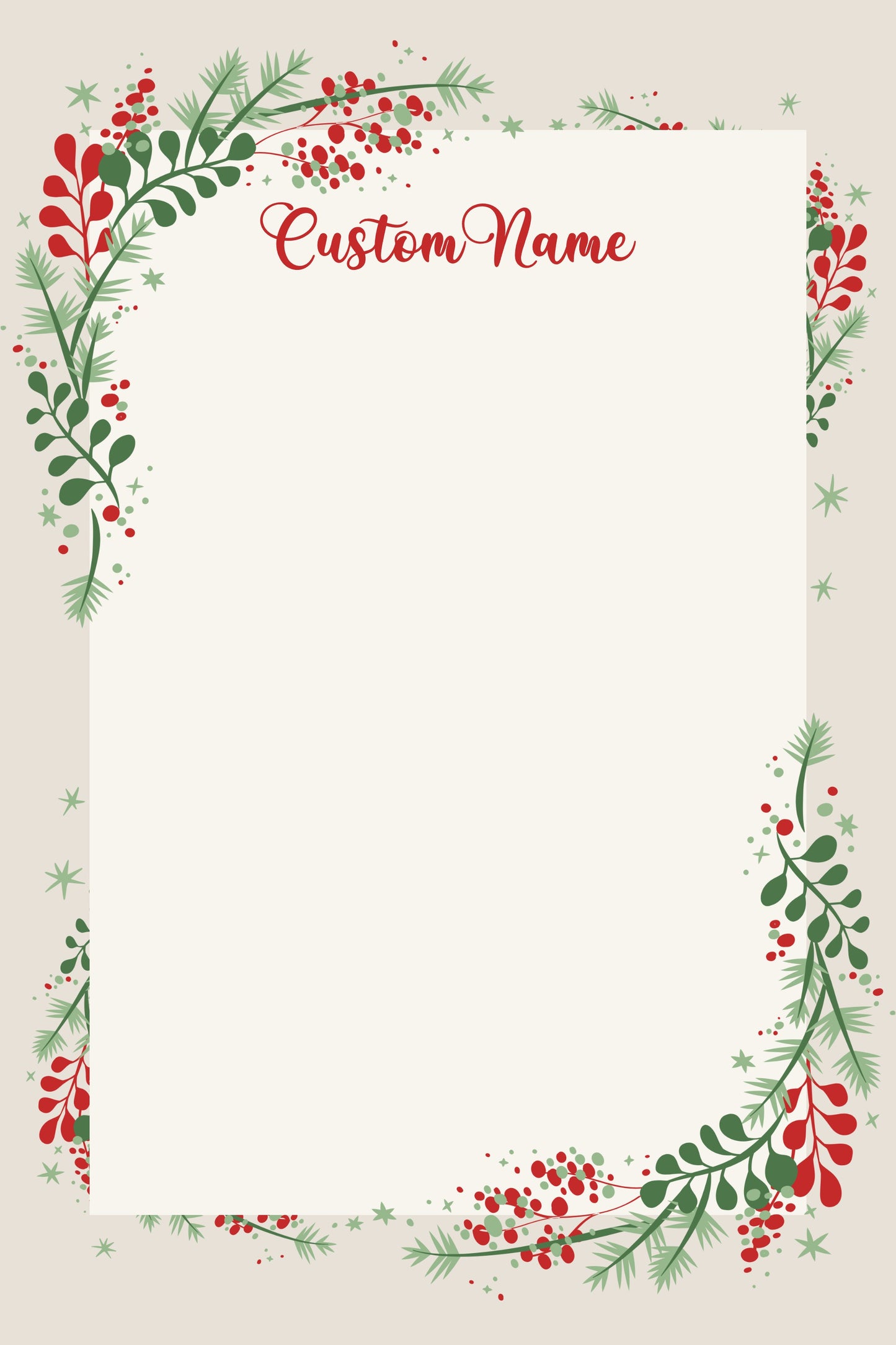 Holly Jolly Notepad