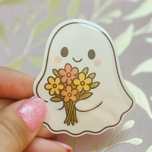 Floral Ghost Sticker