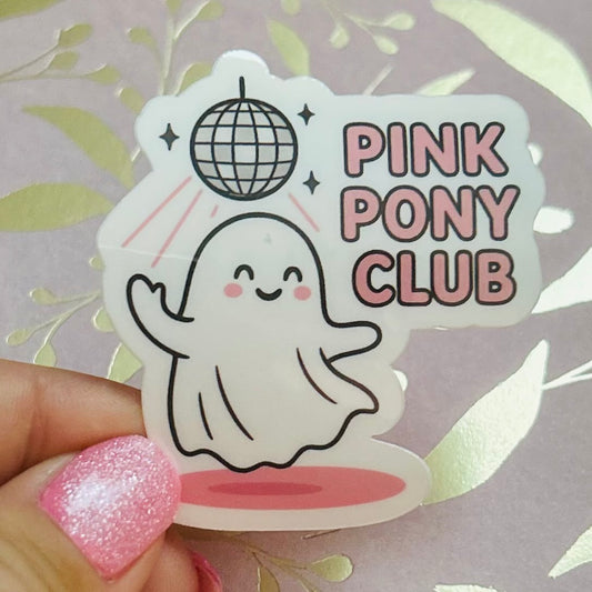 Pink Pony Club Ghost Sticker