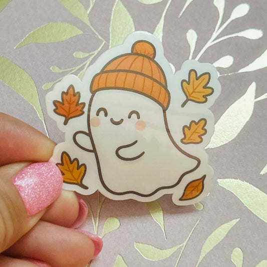 Fall Leaves Ghost Sticker