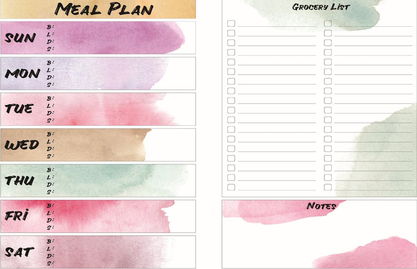 Meal Plan Notepad