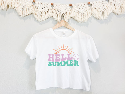 Hello Summer Cropped Tee