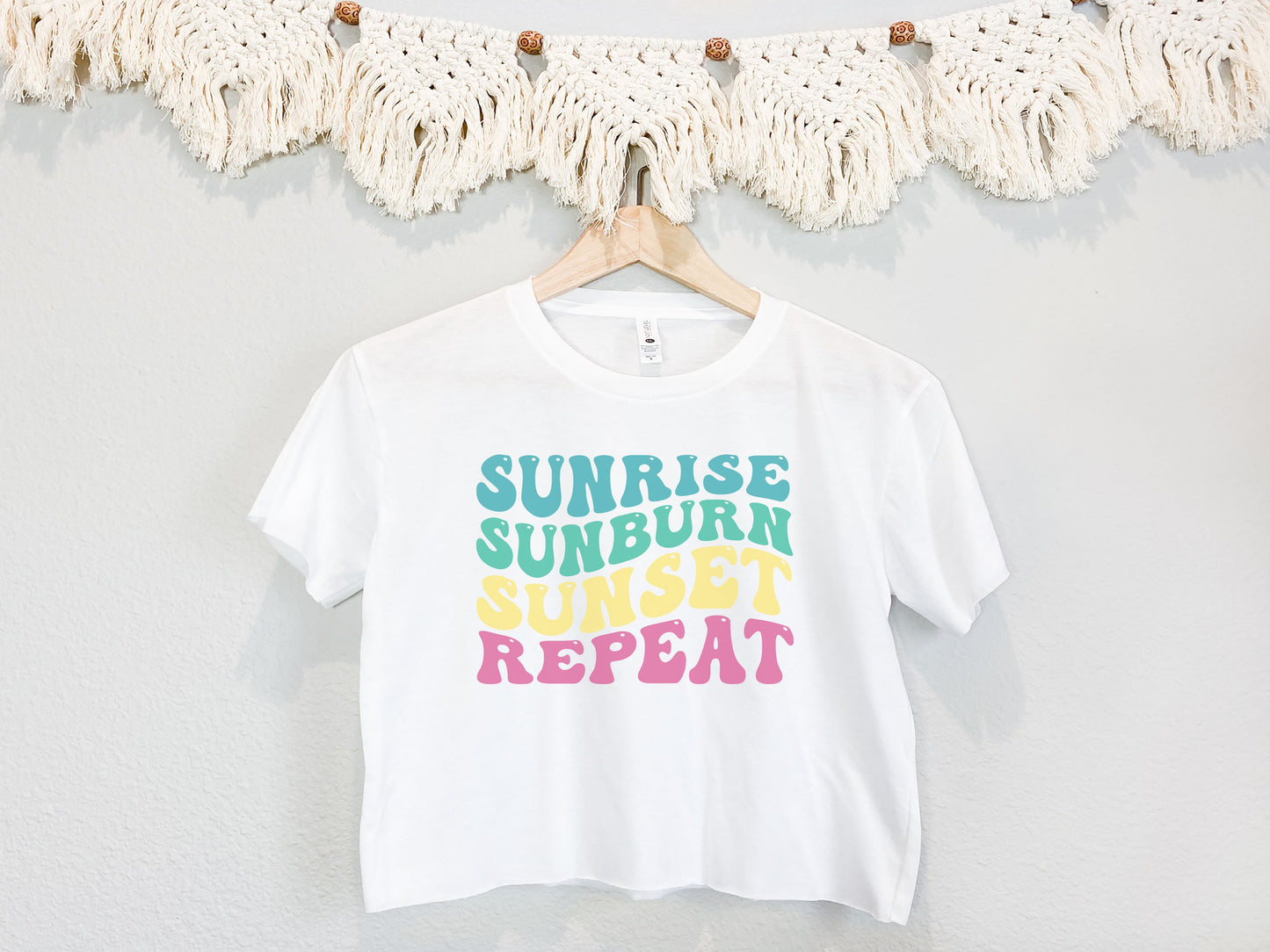 Sunrise Sunburn Sunset Cropped Tee