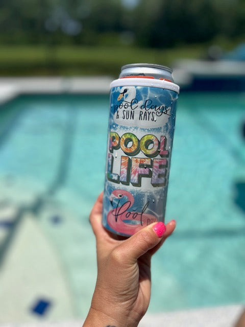 Pool Life Insulated Stainless Steel Koozie