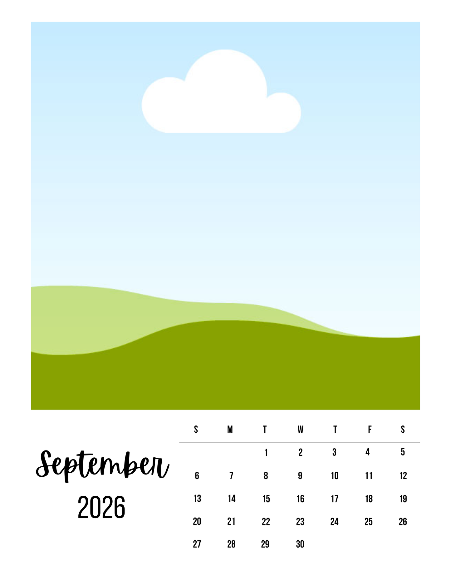 Personalized Monthly Calendar Photo Magnet