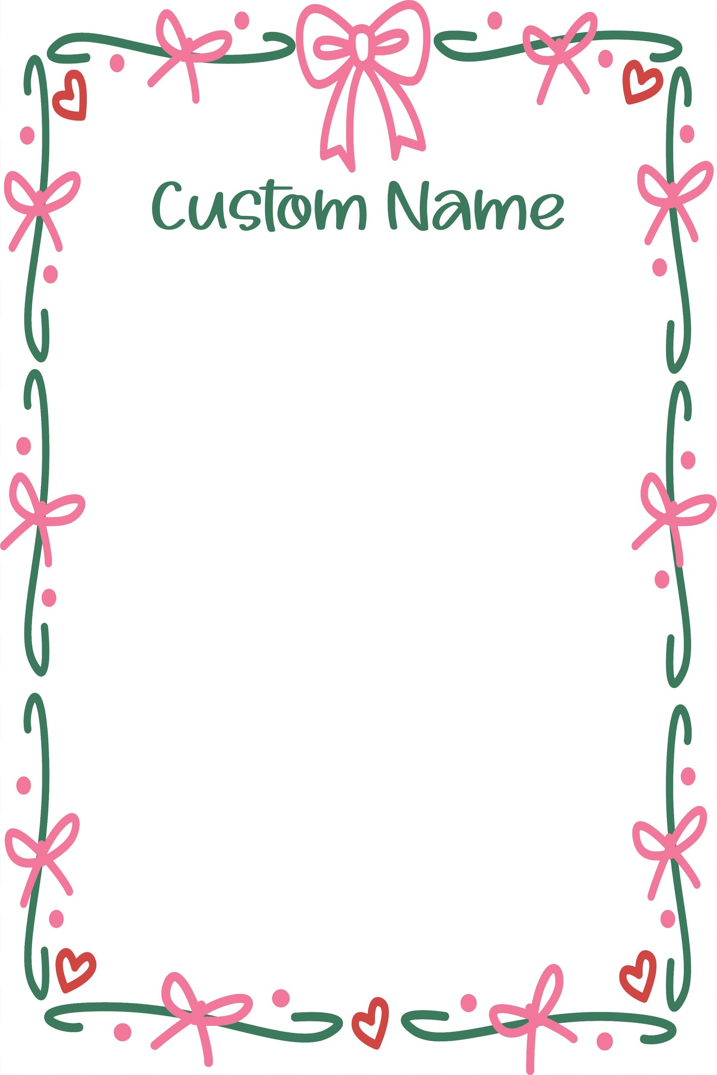 Holiday Bows Notepad
