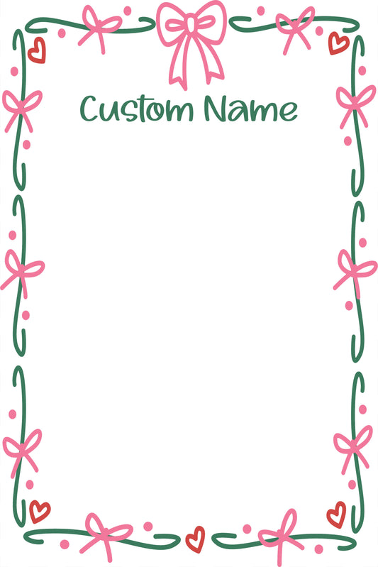 Holiday Bows Notepad