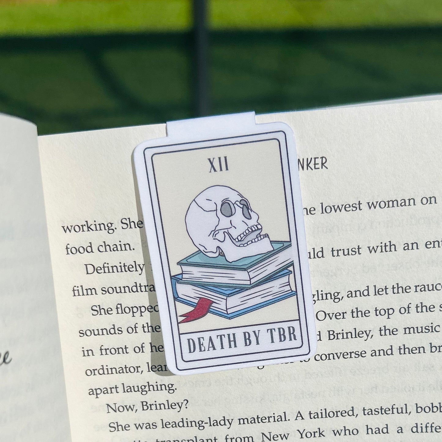 Death by TBR Tarot Card Magnetic Bookmark