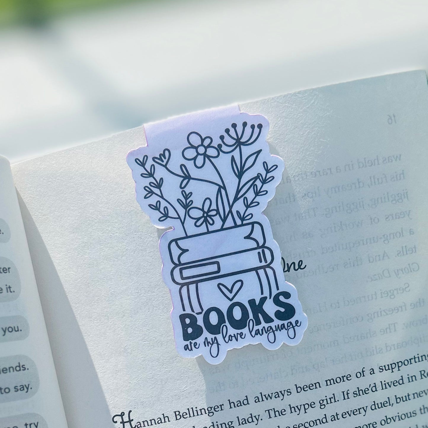 Books are My Love Language Magnetic Bookmark