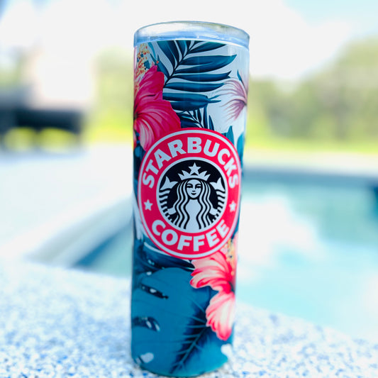 Starbucks Floral Stainless Steel Tumbler