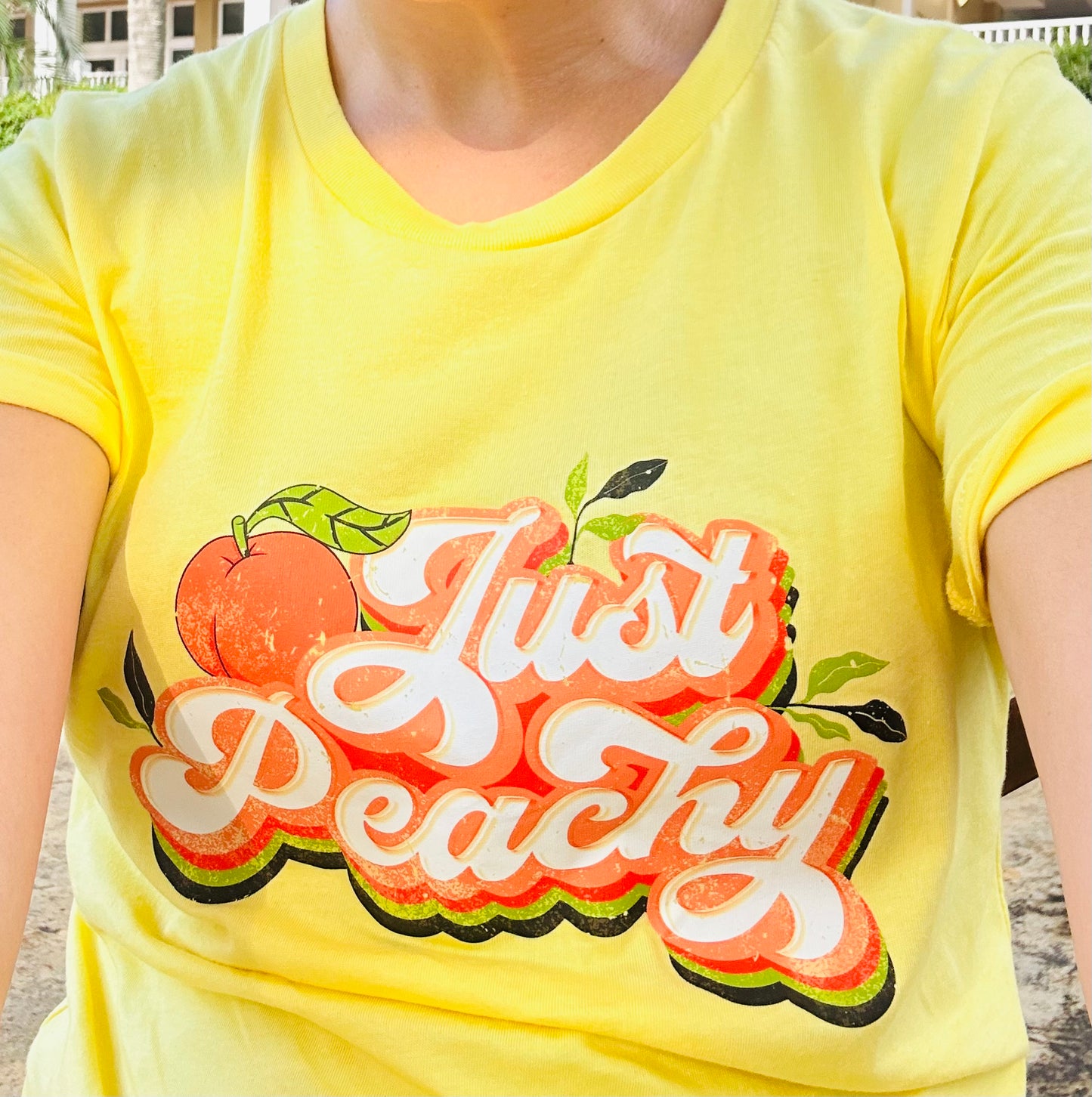 Just Peachy Retro Vintage Style Tee