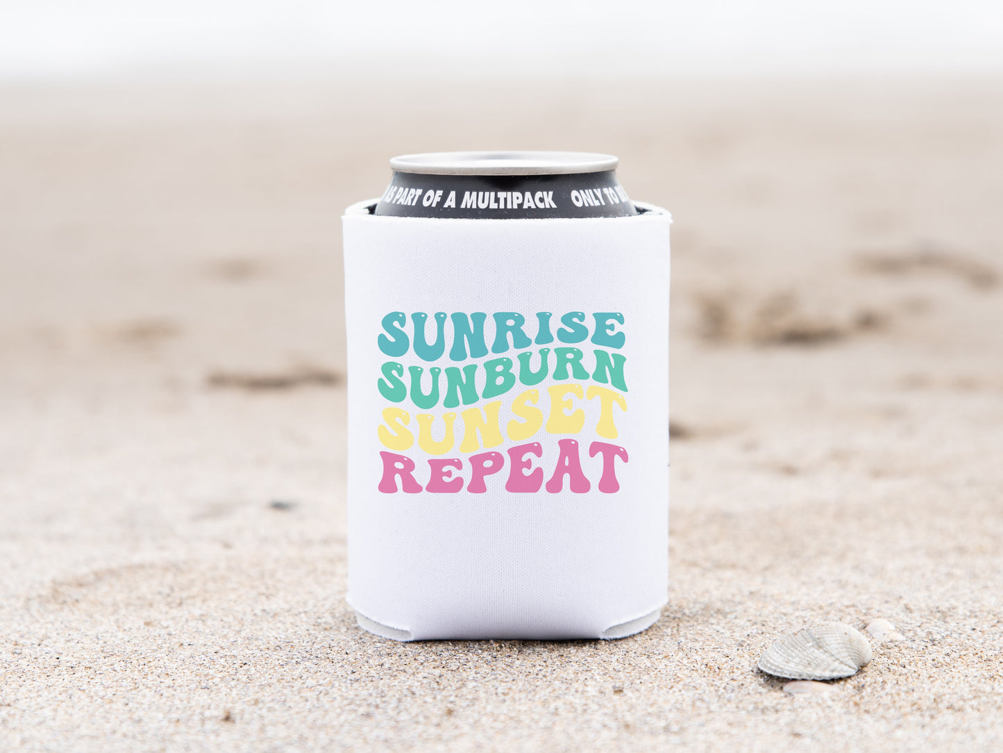 Sunrise Sunburn Sunset Soft Can Koozie